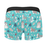 Christmas cute siberian husky puppie pattern Men's All Over Print Boxer Briefs Men's Underwear