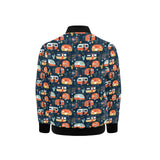 Camper Van Pattern Print Design 05 Kids' Boys' Girls' Bomber Jacket