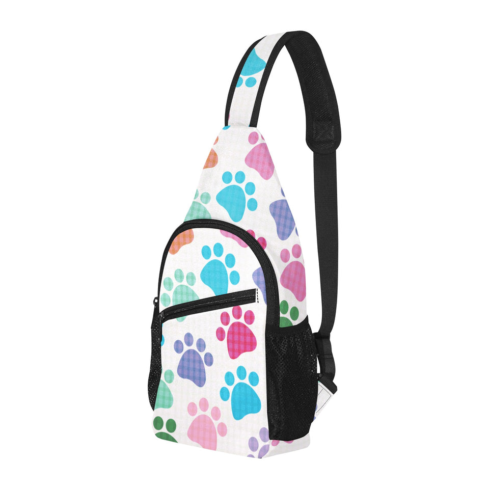 Dog Paws Pattern Print Design 01 All Over Print Chest Bag