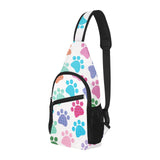 Dog Paws Pattern Print Design 01 All Over Print Chest Bag