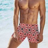Casino Cards Suits Pattern Print Design 03 Men's Swimming Trunks