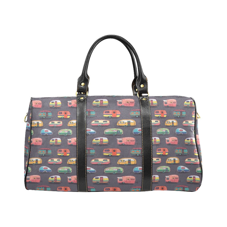 Camper Van Pattern Print Design 02 Travel Bag