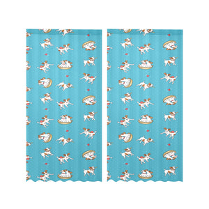 Jack Russel Pattern Print Design 03 Gauze Curtain