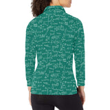 Math Pattern Print Design 01 Women's Long Sleeve Polo Shirt