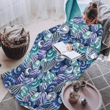 Shell design pattern Blanket Robe with Sleeves
