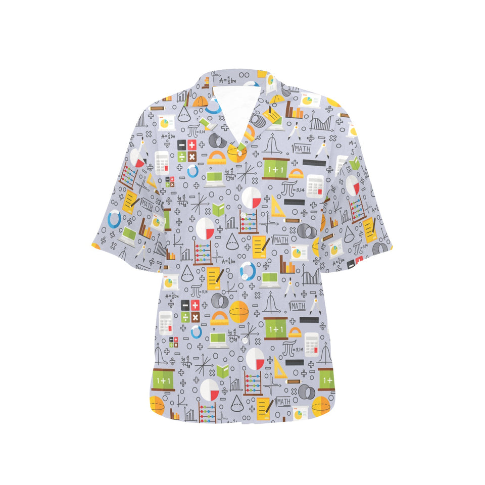 Math Pattern Print Design 04 Women's All Over Print Hawaiian Shirt