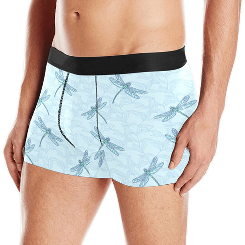 Dragonfly pattern blue background Men's All Over Print Boxer Briefs Men's Underwear