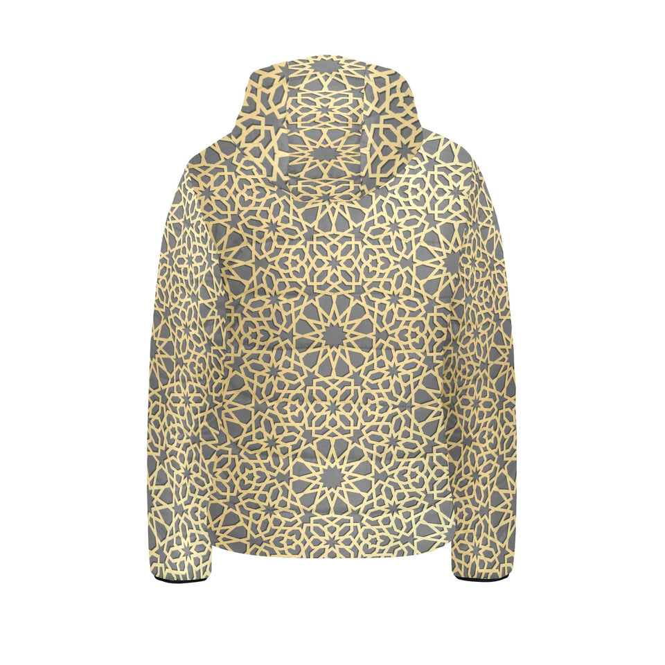 arabic star gold pattern Kids' Boys' Girls' Padded Hooded Jacket