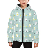 Cute hamster cheese pattern Kids' Boys' Girls' Padded Hooded Jacket