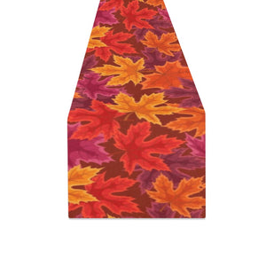 Autumn maple leaf pattern Table Runner