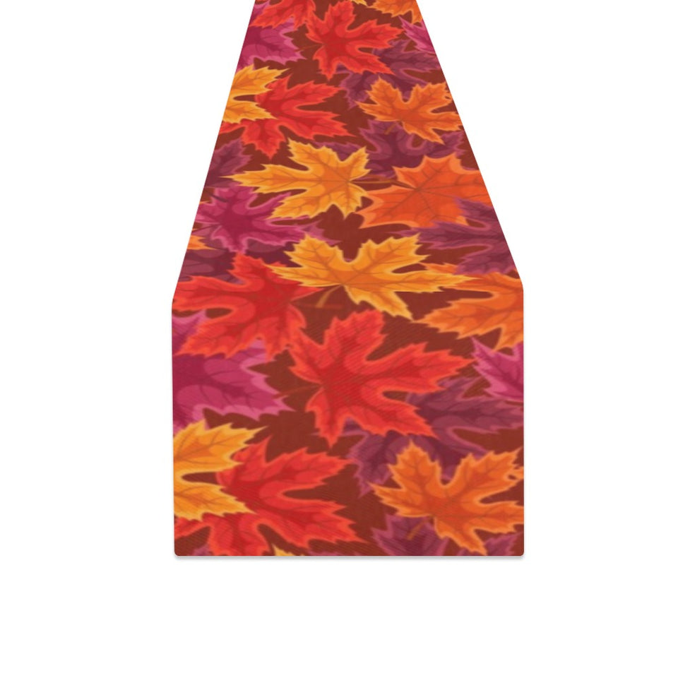 Autumn maple leaf pattern Table Runner