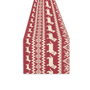 Dachshund Nordic pattern Table Runner