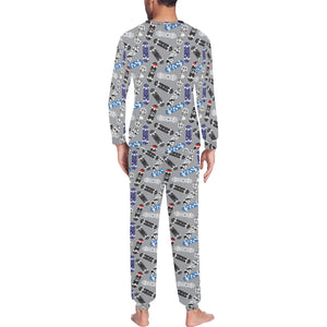 Skate Board Pattern Print Design 03 Men's All Over Print Pajama