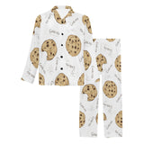 Sketch style cookie pattern Men's Long Pajama Set