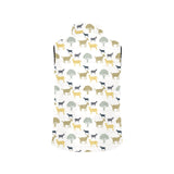 Silhouettes of goat and tree pattern Men's Padded Vest