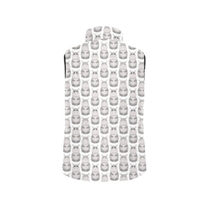 Hippopotamus Pattern Print Design 05 Men's Padded Vest