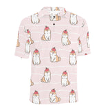 Cute Shiba Inu Dog Apple pattern Men's All Over Print Polo Shirt