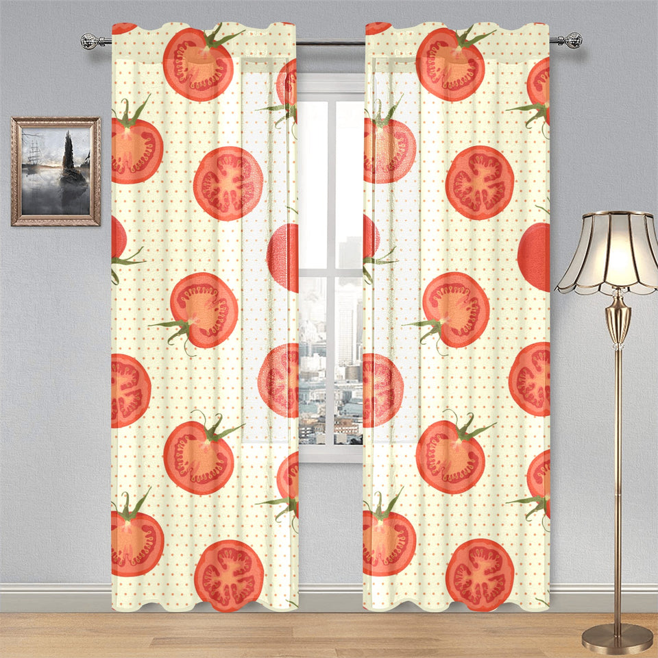 Tomato dot background Gauze Curtain