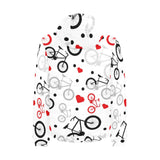 Bicycle Pattern Print Design 04 Men's Padded Hooded Jacket