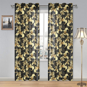 Goldfish Pattern Print Design 01 Gauze Curtain