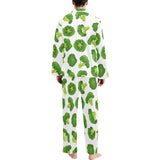Cute broccoli pattern Men's Long Pajama Set