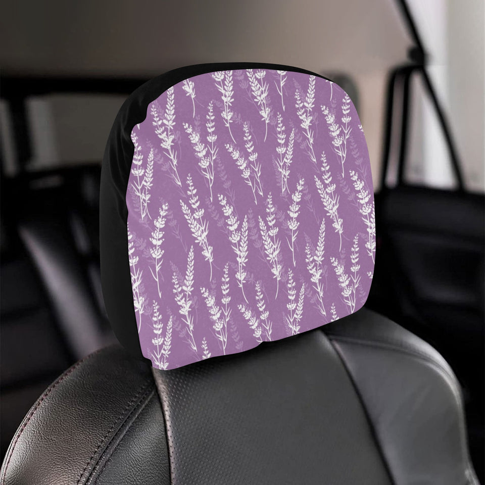 Lavender flowers purple pattern Car Headrest Cover