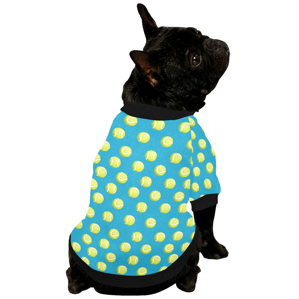 Tennis Pattern Print Design 05 All Over Print Pet Dog Round Neck Fuzzy Shirt