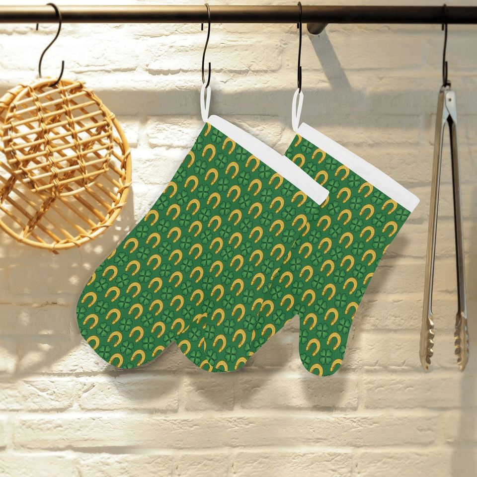 Horseshoes Pattern Print Design 05 Heat Resistant Oven Mitts