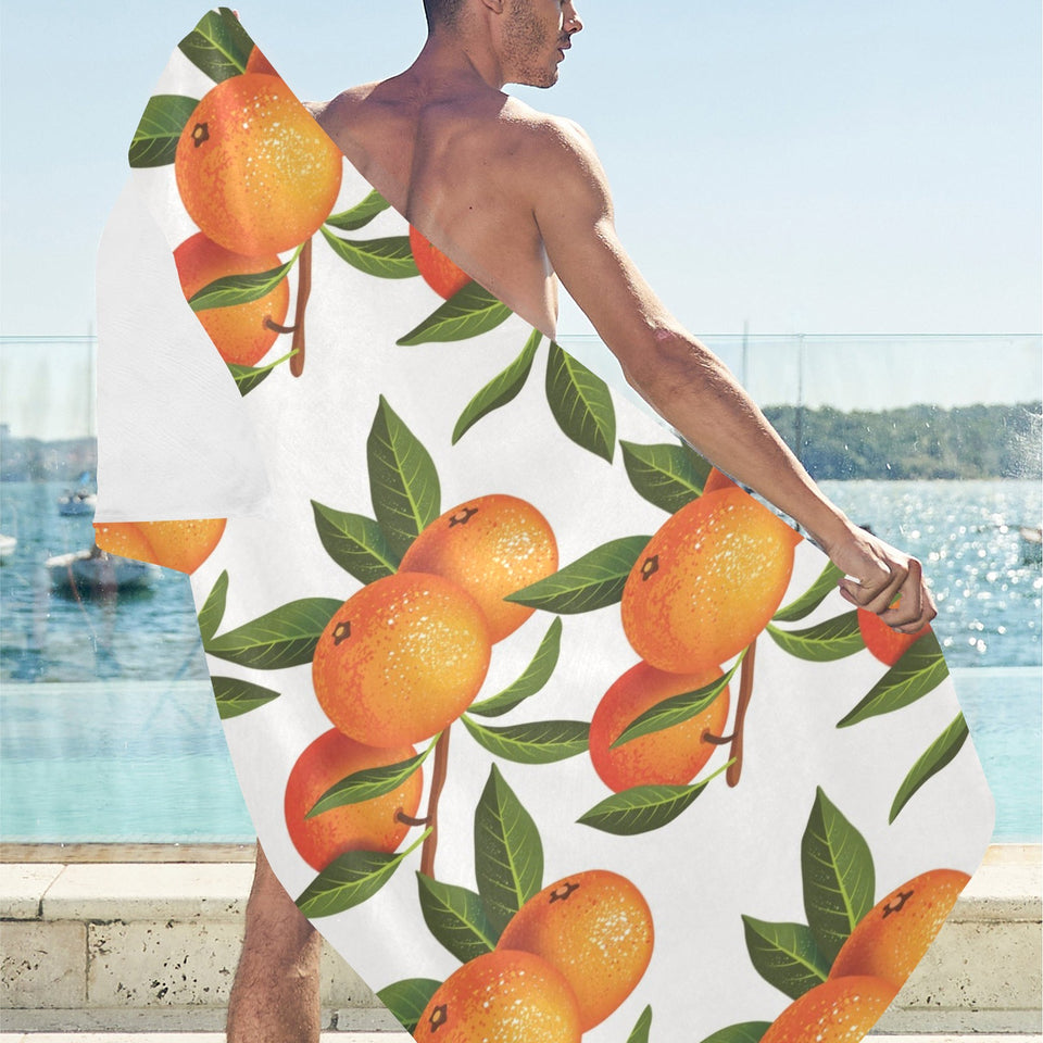 Oranges pattern background Beach Towel