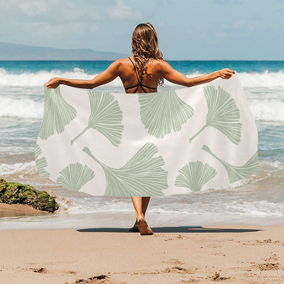 Ginkgo leaves pattern Beach Towel