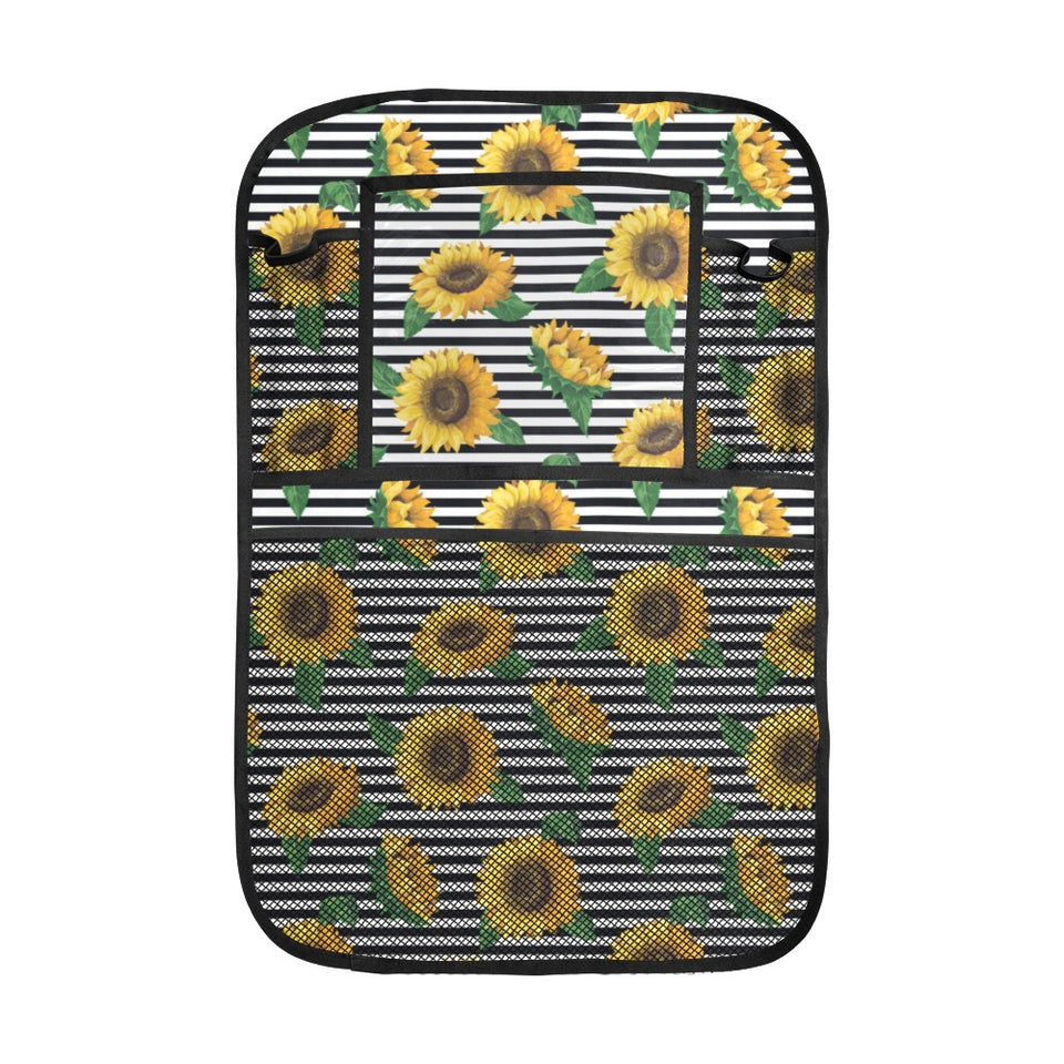 sunflowers ribbon background Car Seat Back Organizer