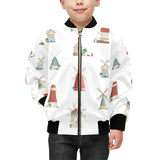 windmill design pattern Kids' Boys' Girls' Bomber Jacket