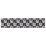 Music Notes Pattern Print Design 01 Table Runner