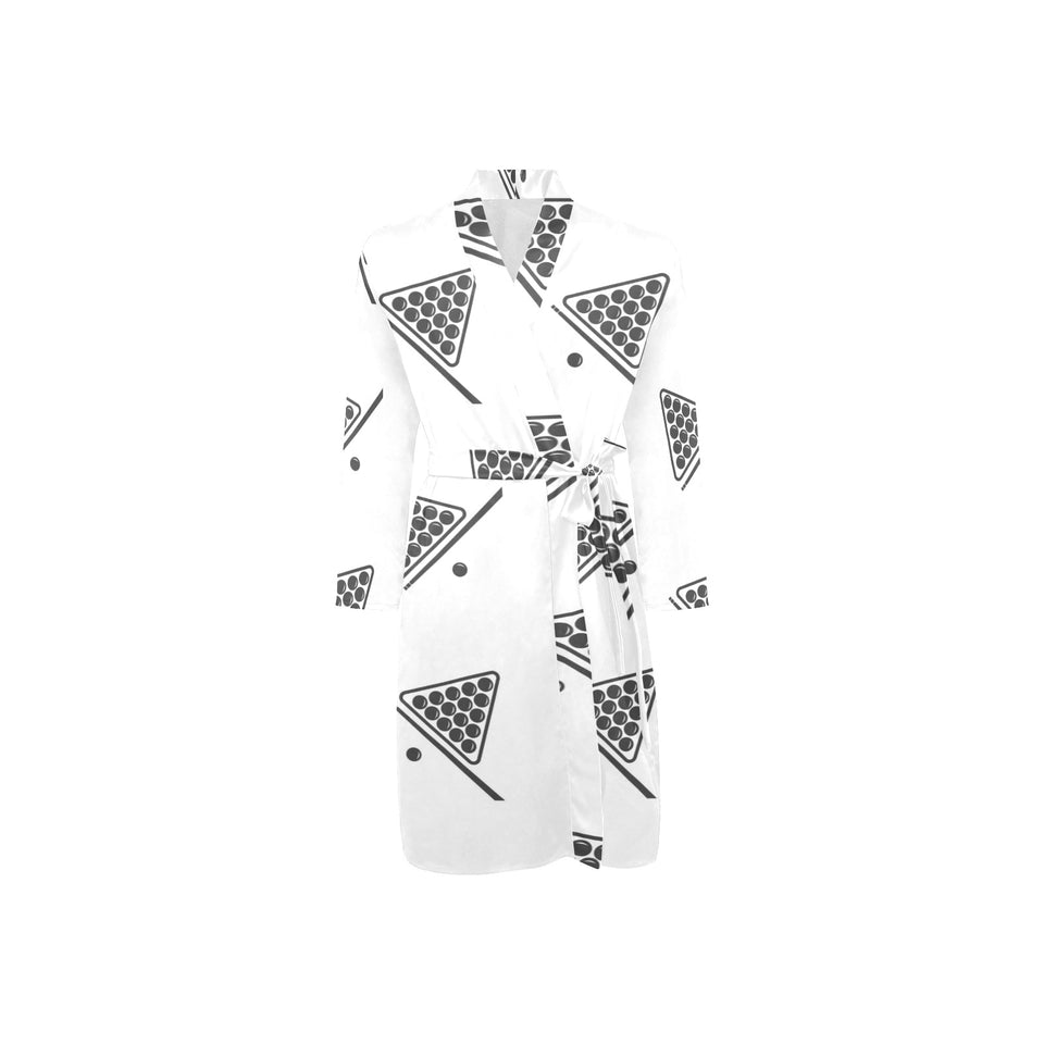 Billiard Ball Pattern Print Design 03 Men's Long Sleeve Belted Night Robe