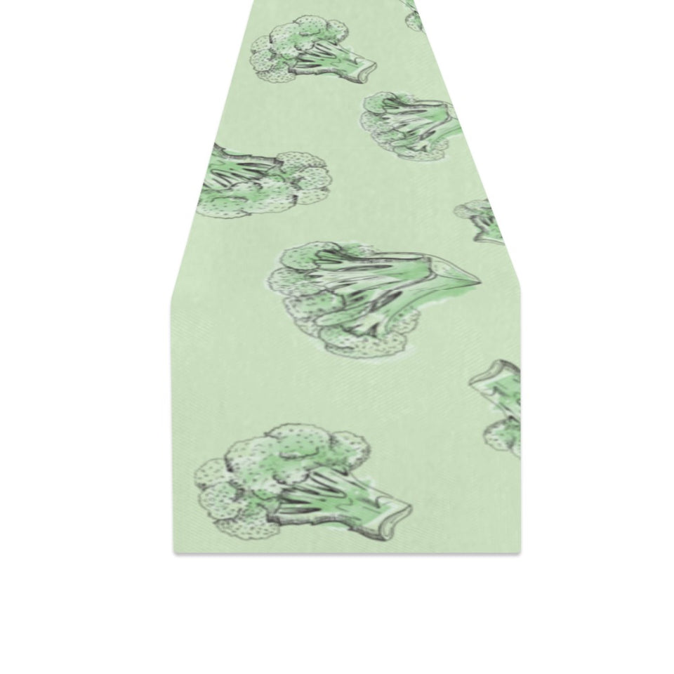 broccoli sketch pattern Table Runner