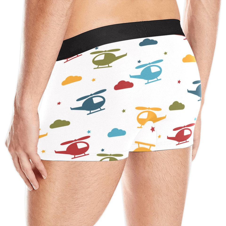 Colorful helicopter pattern Men's All Over Print Boxer Briefs Men's Underwear