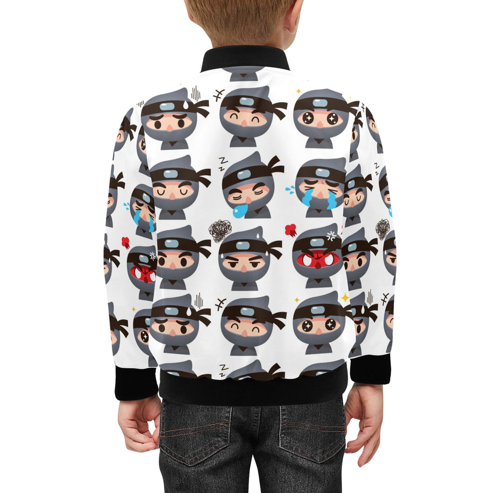 Cute ninja design pattern Kids' Boys' Girls' Bomber Jacket