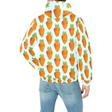 Carrot Pattern Print Design 03 Men's Padded Hooded Jacket