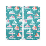 Cute sailboat pattern Gauze Curtain
