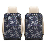 Bicycle Pattern Print Design 03 Car Seat Back Organizer