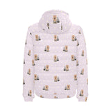Yorkshire Terrier Pattern Print Design 02 Men's Padded Hooded Jacket