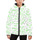 Chemistry Periodic Table Pattern Print Design 03 Kids' Boys' Girls' Padded Hooded Jacket