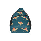 Camel pattern blue blackground All Over Print Chest Bag