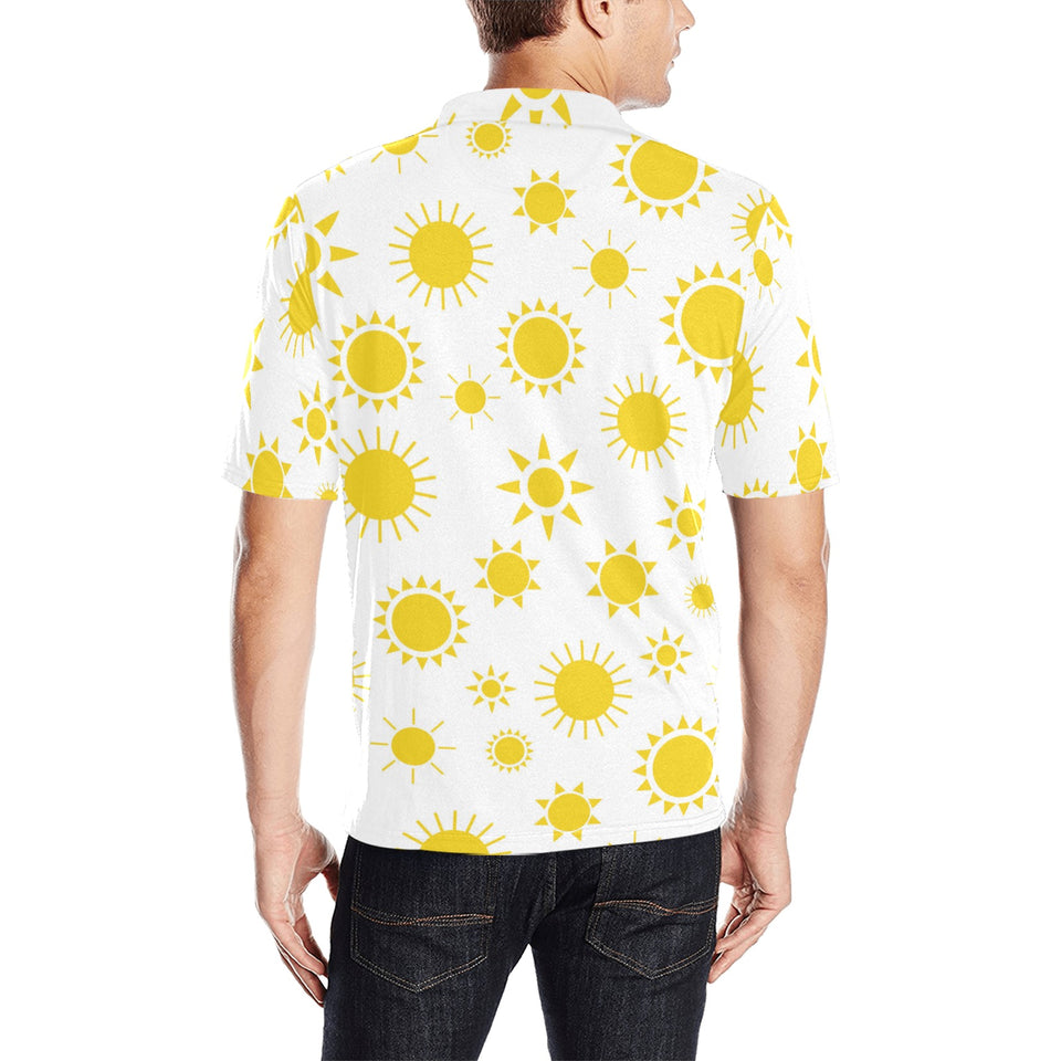 Sun pattern Men's All Over Print Polo Shirt