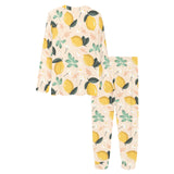 lemon flower leave pattern Women's All Over Print Pajama Set