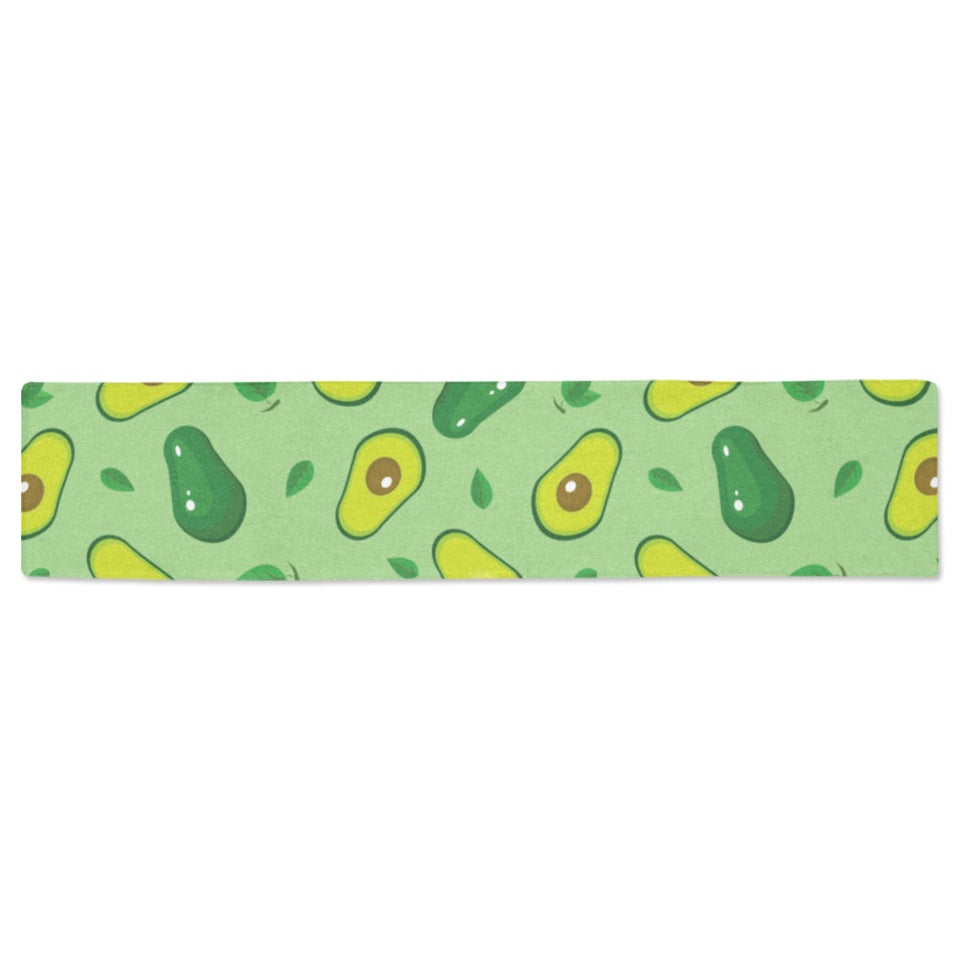 Avocado pattern green background Table Runner