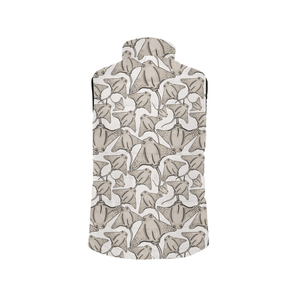 Stingray Pattern Print Design 05 Men's Padded Vest