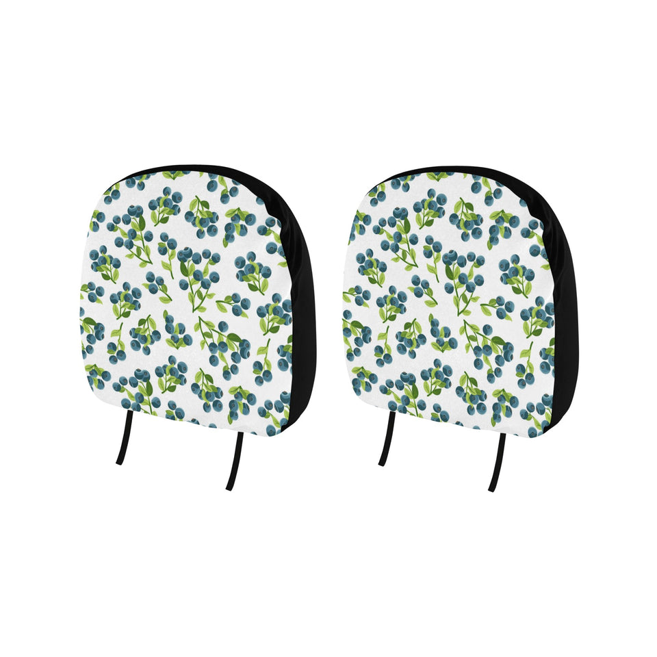 blueberry white background Car Headrest Cover