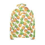 Pineapples design pattern Kids' Boys' Girls' Padded Hooded Jacket