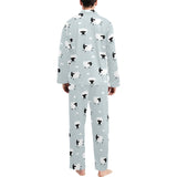 Sheep polka dot cloud pattern Men's Long Pajama Set